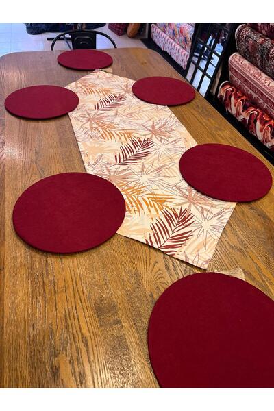 TUĞÇE DEMİR HOME DESIGN DAL DESEN RUNNER SUPLA (AMERİKAN SERVİS) TAKIM