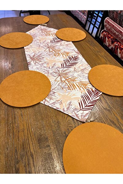 TUĞÇE DEMİR HOME DESIGN DAL DESEN RUNNER SUPLA (AMERİKAN SERVİS) TAKIM