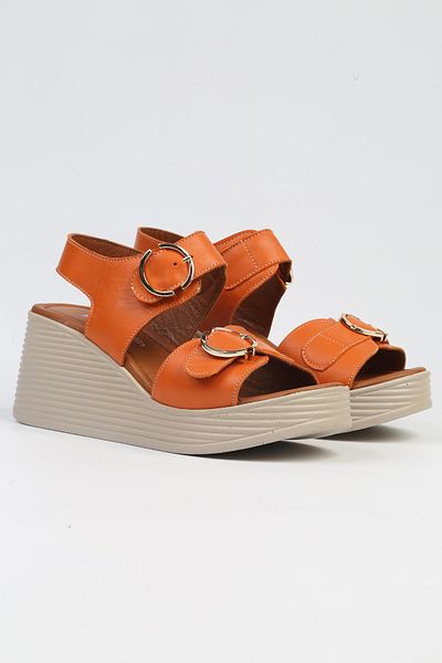 Pierre Cardin ® |   PC-7213- 3807 Πορτοκαλί-Γυναικεία παπούτσια με τακούνι