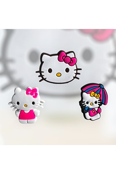 Buki'nin Atölyesi Terlik Süsü Jibbitz Hello Kitty 3 lü set