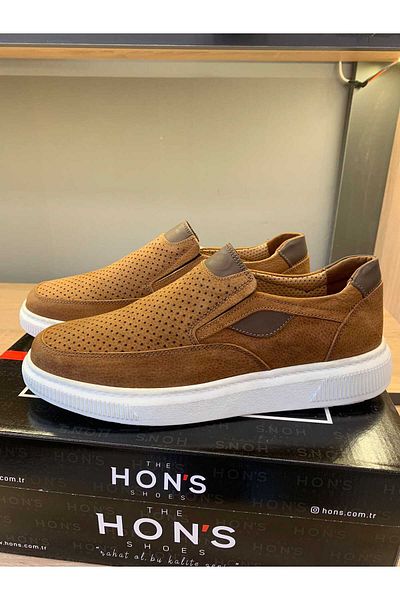 HON'S Γνήσια ανδρικά παπούτσια από δέρμα Nubuck Poly Sole