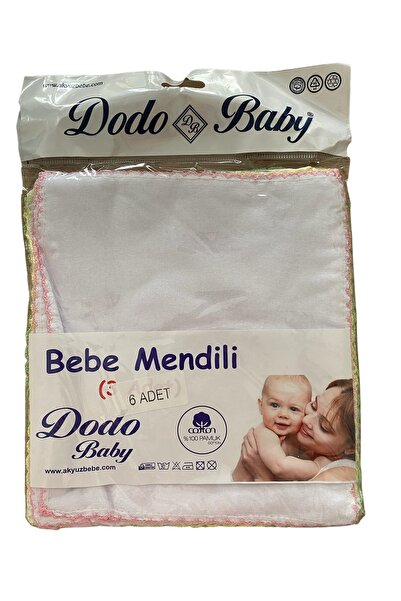 Bebek Ağız Mendili 6 lı %100 Pamuklu Pembe Yeşil Sarı