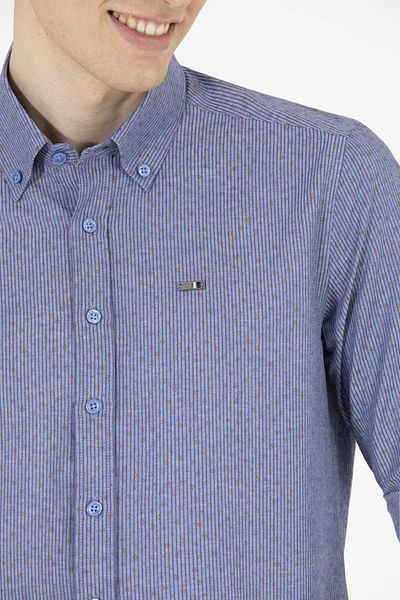 U.S. Polo Assn. Cămașă albastră cu mânecă lungă pentru bărbați