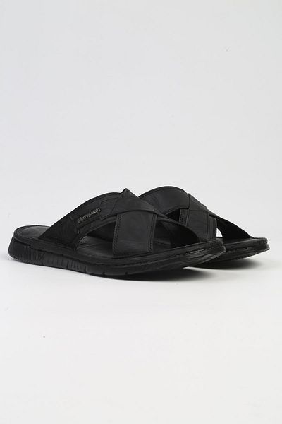 Pierre Cardin ® |   PC-7149 - 2115 Μαύρες-Ανδρικές Παντόφλες