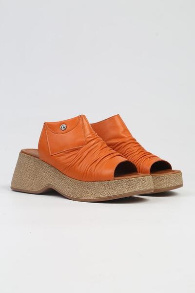 Pierre Cardin ® | PC-7211- 3807 Помаранчеві жіночі капці на підборах