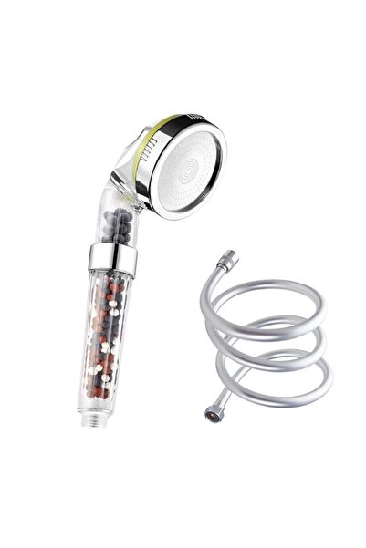 mak supply 2'li Set Duş Başlığı Filtreli Ve Duş Hortumu 150cm