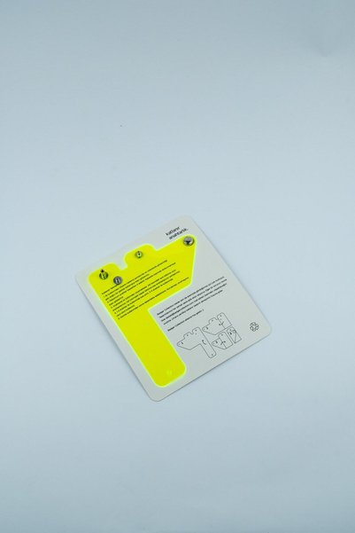Badger Collection Folding Keychain Lemon-Unisex Men's Women's Minimal Gift Design Neon Yellow Transparent PVC Color