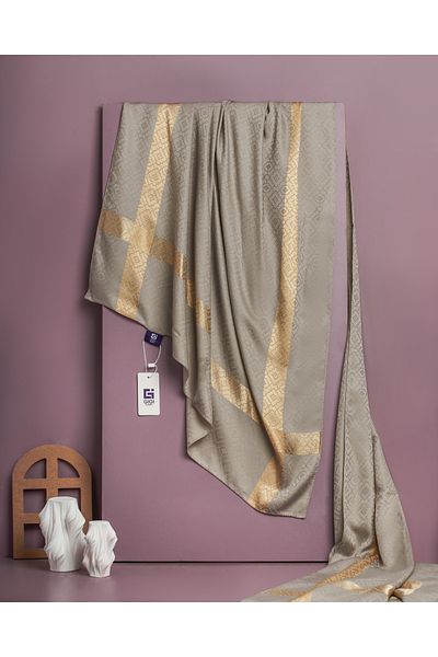 Scarf Gi Luxury Jacquard Shawl -3- Dingin Gray -