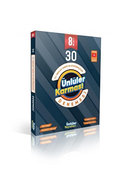 ünlüler yayınları 8.sınıf Inkılap Tarihi Ve Atatürkçülük 30 Deneme Ünlüler Ka...