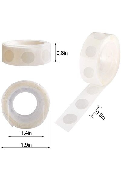 DÜVENCİ TİCARET Double Sided Mini Tape for Balloon Sticking 100 Pieces