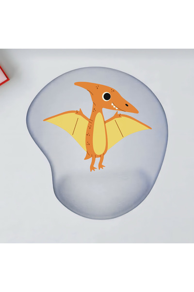 UcuruStore Mouse Pad Oval cu Design Dinozaur Zburător și Suport pentru Închei...