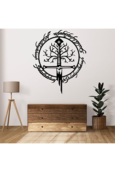 OYART&DESIGN Yüzüklerin efendisi Lotr Duvar Dekoru Duvar Süsü, Ahşap Lazer Ke...
