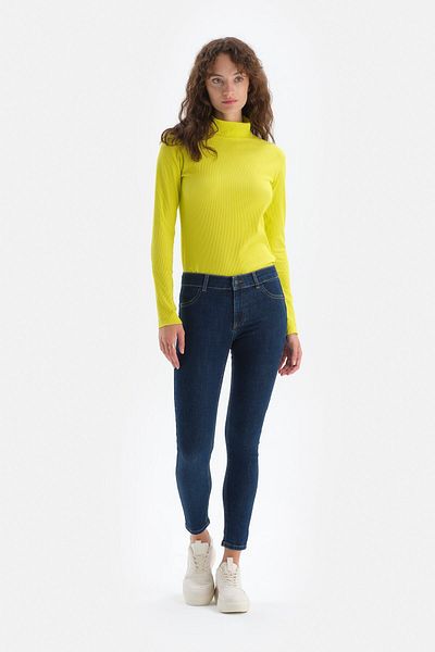 Dagi Marineblaue Jean-Push-Up-Leggings-Hose