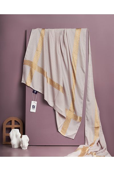 Scarf Gi Luxury Jacquard Shawl -3- Ανοιχτή πούδρα -