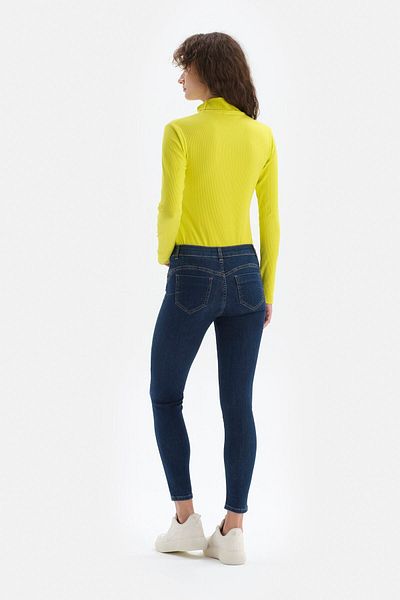Dagi Marineblaue Jean-Push-Up-Leggings-Hose