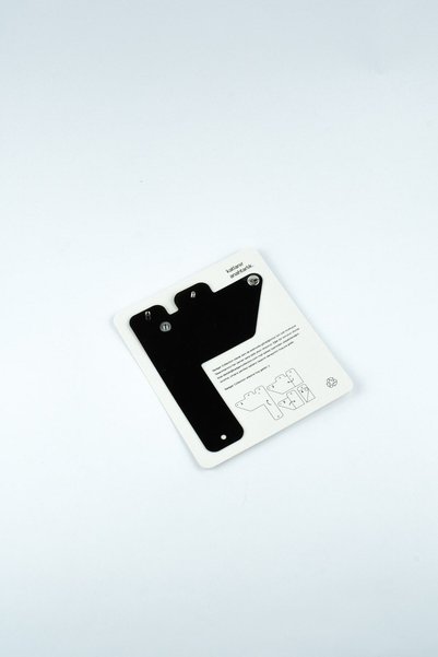 Badger Collection Folding Keychain Black- Unisex Men's Women's Minimal Gift Design Transparent PVC Color
