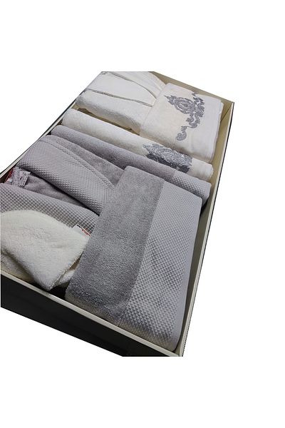 Özdilek Valıoso Grey-Cream/Silver Aile Set