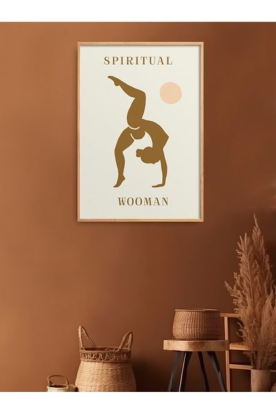 HOMEPACK Единична рамка за жена, картина на йога, модерен плакат, картина TK/419