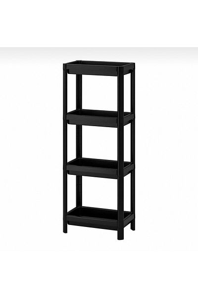 Minty Life Vesken 4 etaje bucatarie baie organizator raft (negru)