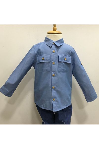 Çikoby Baby Boy Cover Pocket Shirt