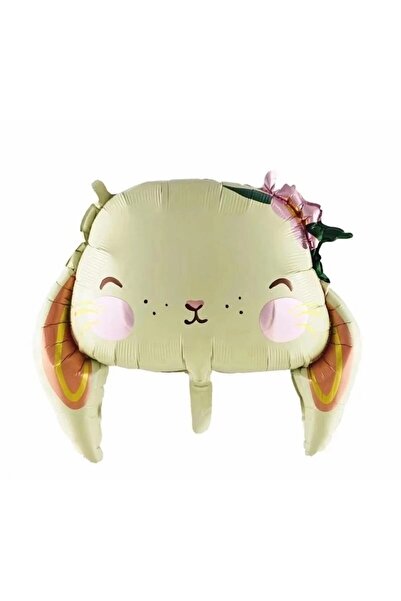 kidspartim بالون فويل على شكل أرنب زهري 65x54 سم