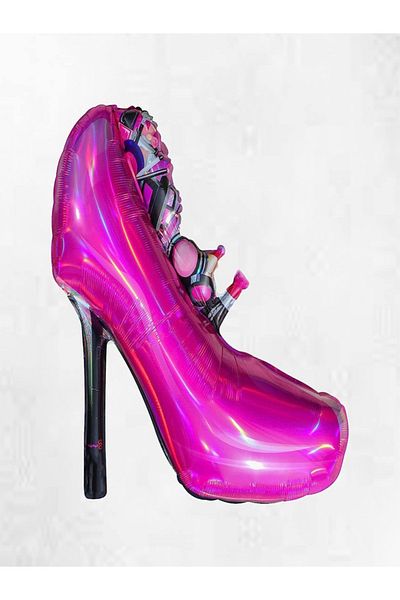 aşkın concept Heeled Shoes Stiletto Balloon Foil Barbie Theme Compatible Super Balloon