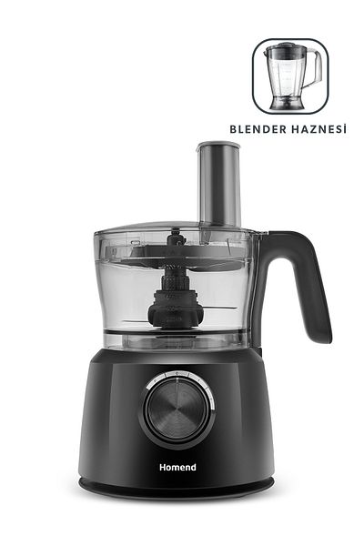 HOMEND Functionall 2845h Food Processor with Blender Bowl Black