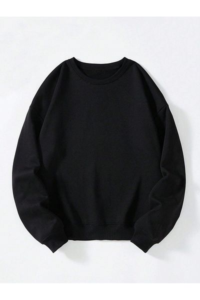 Ginevra Women's Oversize Crew Neck Basic Plain Sweatshirt