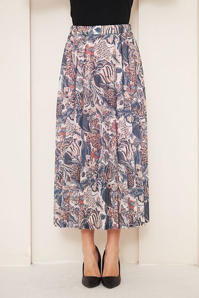 comstar Patterned Long Skirt, Long Skirt, Hijab Skirt, Seasonal Skirt, Patterned Skirt