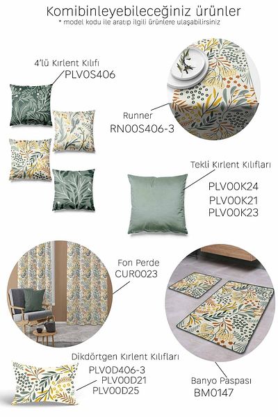 Pilloveland Husă de pernă din piele intoarsă, imprimată pe două fețe, cu model floral Aqua