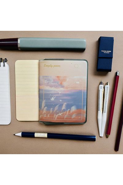 Bluoksweet 54 sheets 7.2 X 9.6 cm mini retro scenic PVC cover sticker writing notebook