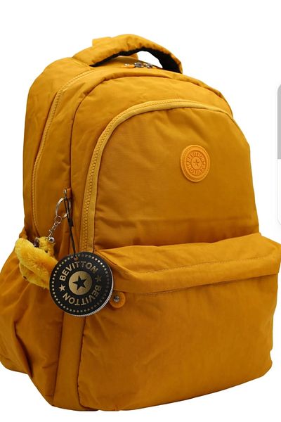 Bevitton Yellow Crinkle Fabric Backpack - 2200 Model