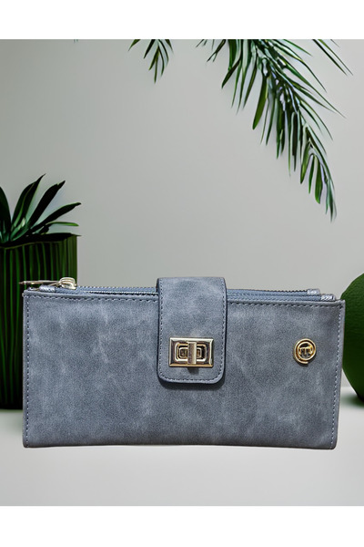 BARSE COLLECTİON Amethyst Model Klipsli Ve Çok Bölmeli Kadın Cüzdan Fermuarlı