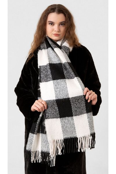 FRESCO SCARFS Eșarfă cu dungi pătrate cu textura moale, șal umăr
