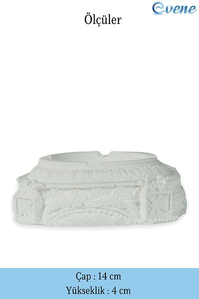 Evene Ashtray White Ash Tray Decorative Ashtray 2 Pieces Model 2