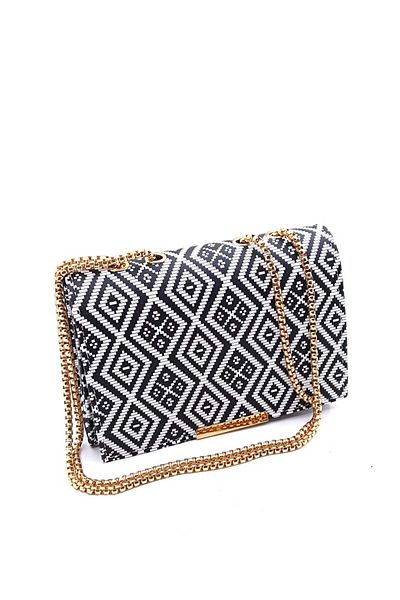 MAC&MOS Women's Black and White Colored Shoulder Bag