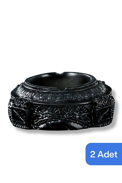 Evene Ashtray Black Ash Tray Decorative Ashtray 2 Pieces Model 2