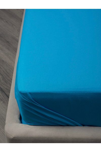 Guloglu Home Двоен плосък чаршаф с плъзгаща се подплата (240x260 см) - Тюркоаз