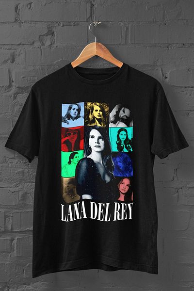 Pisa Art Tricou oversize negru unisex imprimat Lana Del Rey