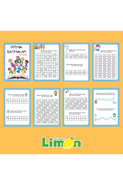 dilekyaman danışmanlık akademisi ritmik sayma eğitim seti, rakamlar seti, ilköğretim matematik