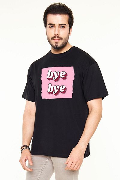 Pisa Art Tricou negru supradimensionat unisex - Imprimat