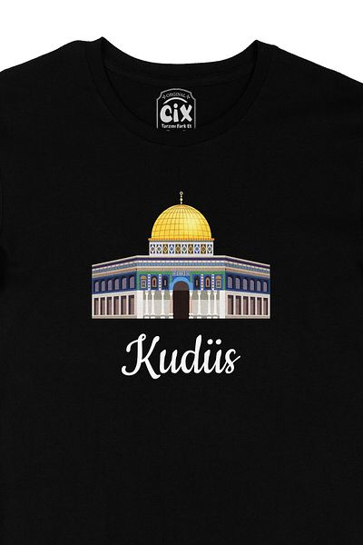 Pisa Art Черна тениска Jerusalem