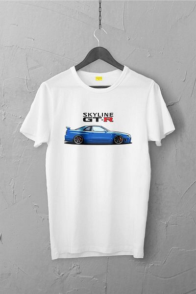 Pisa Art Μπλουζάκι Nissan Skyline R34 Gtr Design, Unisex Premium, No Cracking Fading / Αυτοκίνητο