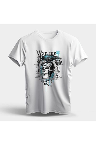 Pisa Art Лятна тениска с кръгло деколте и щампа War Inc.