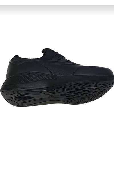 Ayakkabı Ülkesi Elastic Throat Ortopedic Anti-alunecare Talpă ușoară Culoare neagră Piele Casual Pantofi sport pentru femei