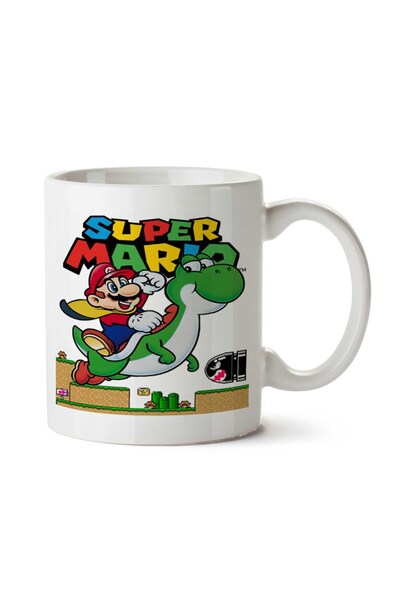 ART HEDİYE كوب سوبر ماريو إي يوشي مطبوع على الجانبين
