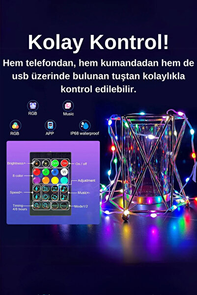neeko SESE DUYARLI Telefon ve Kumanda Kontrollü Magic Led - SU GEÇİRMEZ- YENİ NESİL
