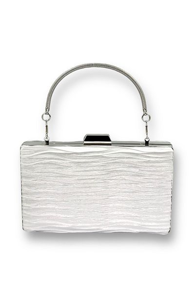 Biçanta Βραδινό φόρεμα Mother of Pearl Πλισέ σατέν τσάντα με μεταλλικές λαβές Αρραβώνας γάμου Henna Evening Bag Graduation