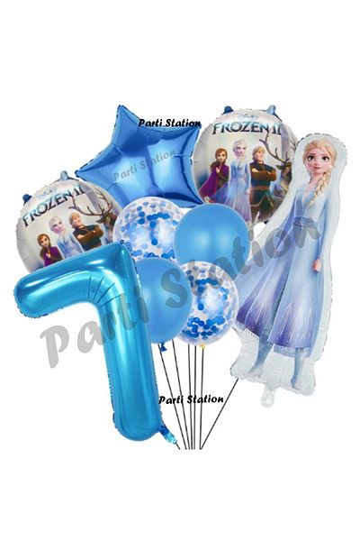 Parti Station Frozen Frozen Concept 7 Year Old Birthday Balloon Set Frozen Elsa Themed Balloon Set