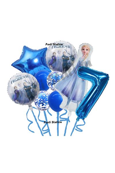 Parti Station Frozen Frozen Elsa Concept 7 Year Old Birthday Balloon Set Frozen Elsa Themed Balloon Set